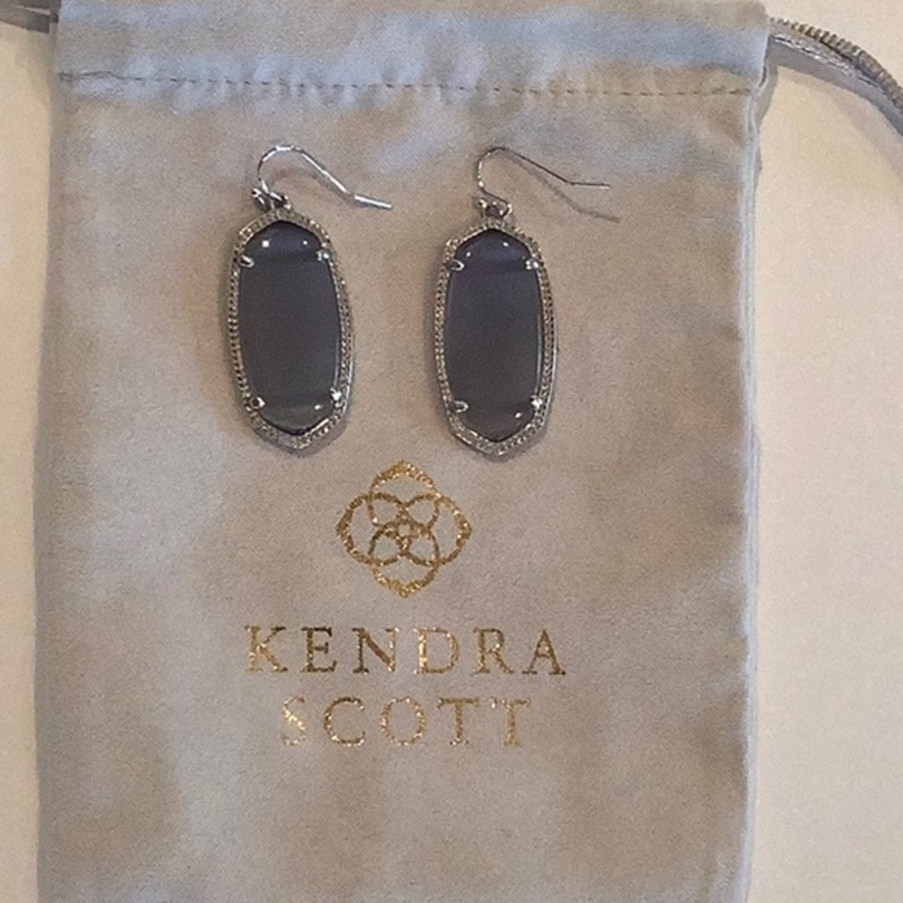 Kendra Scott Gray Drop Earrings
